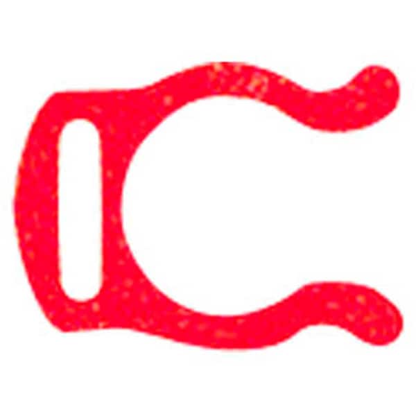 1/4 Tube Red Plastic Locking Clip, 100PK
